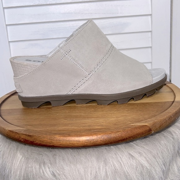Sorel Shoes - SOREL l Joanie II Slide Sandals Gray Nubtuck Wedge Size 10 New without Box